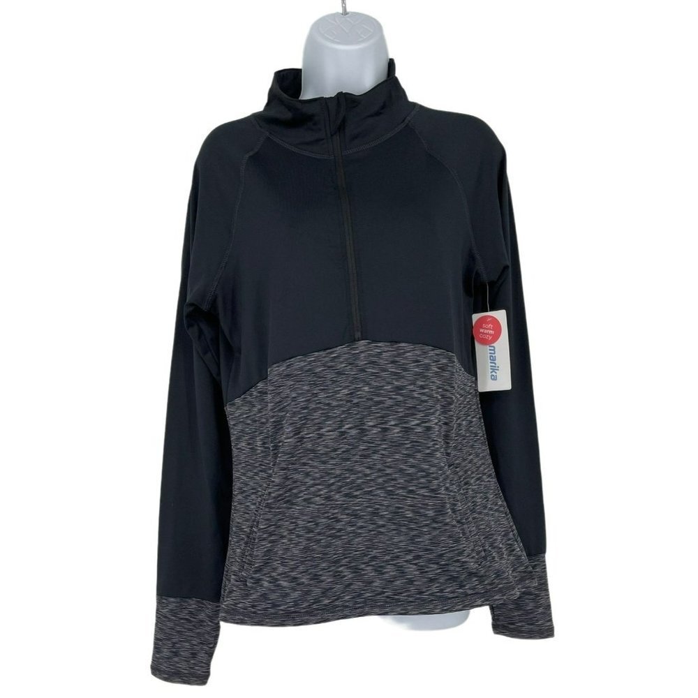 Marika Long Sleeve 1/4 Zip Pullover Shirt Size L